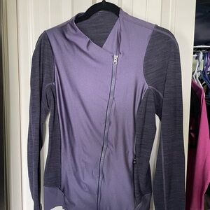 Lululemon Purple and Gray Asymmetrical Zip Jacket